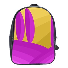 Yellow And Magenta Landscape School Bags (xl) 