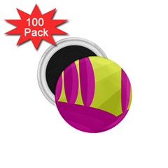 Yellow And Pink Landscape 1 75  Magnets (100 Pack) 