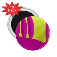 Yellow And Pink Landscape 2 25  Magnets (10 Pack) 