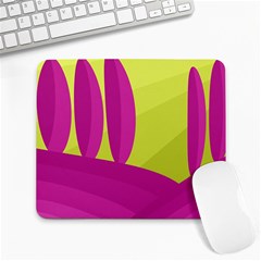 Yellow And Pink Landscape Large Mousepads