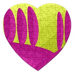 Yellow And Pink Landscape Jigsaw Puzzle (heart)