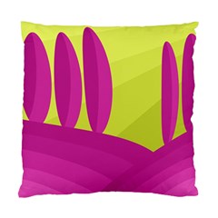 Yellow And Pink Landscape Standard Cushion Case (two Sides) by Valentinaart