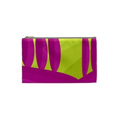 Yellow And Pink Landscape Cosmetic Bag (small) 