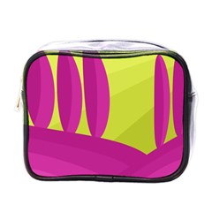 Yellow And Pink Landscape Mini Toiletries Bags