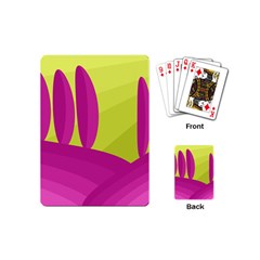 Yellow And Pink Landscape Playing Cards (mini)  by Valentinaart