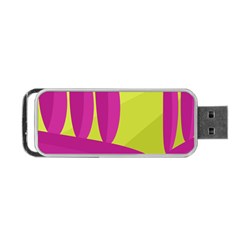 Yellow And Pink Landscape Portable Usb Flash (one Side)