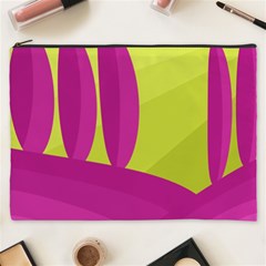 Yellow And Pink Landscape Cosmetic Bag (xxxl) 