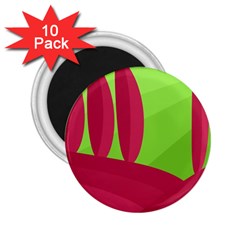 Green And Red Landscape 2 25  Magnets (10 Pack) 