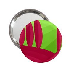 Green And Red Landscape 2 25  Handbag Mirrors by Valentinaart