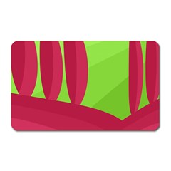 Green And Red Landscape Magnet (rectangular)