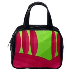 Green And Red Landscape Classic Handbags (one Side)