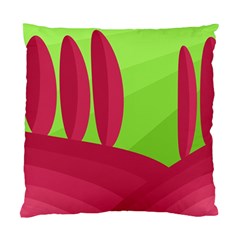 Green And Red Landscape Standard Cushion Case (one Side) by Valentinaart