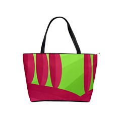 Green And Red Landscape Shoulder Handbags