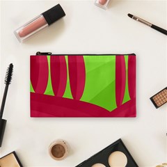 Green And Red Landscape Cosmetic Bag (small) 