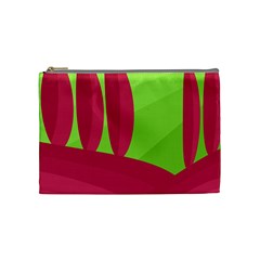 Green And Red Landscape Cosmetic Bag (medium)  by Valentinaart