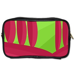 Green And Red Landscape Toiletries Bags