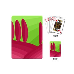 Green And Red Landscape Playing Cards (mini) 