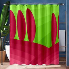 Green And Red Landscape Shower Curtain 60  X 72  (medium) 