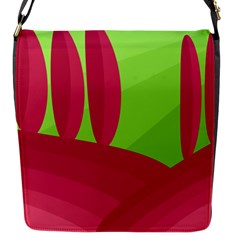 Green And Red Landscape Flap Messenger Bag (s)