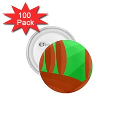 Green And Orange Landscape 1 75  Buttons (100 Pack) 