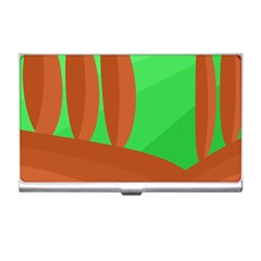 Green And Orange Landscape Business Card Holders