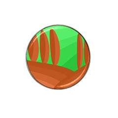 Green And Orange Landscape Hat Clip Ball Marker