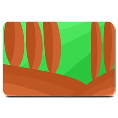 Green And Orange Landscape Large Doormat 