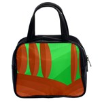 Green and orange landscape Classic Handbags (2 Sides) Front