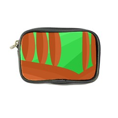 Green And Orange Landscape Coin Purse by Valentinaart