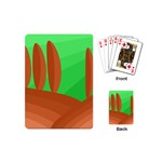 Green and orange landscape Playing Cards (Mini)  Back