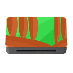 Green And Orange Landscape Memory Card Reader With Cf