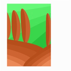 Green And Orange Landscape Large Garden Flag (two Sides)