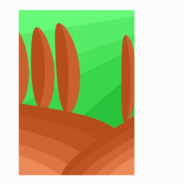 Green and orange landscape Large Garden Flag (Two Sides)