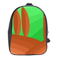 Green And Orange Landscape School Bags (xl)  by Valentinaart