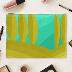 Green And Yellow Landscape Cosmetic Bag (xl) by Valentinaart