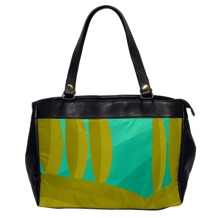 Green and yellow landscape Office Handbags