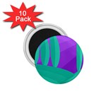 Purple and green landscape 1.75  Magnets (10 pack)  Front