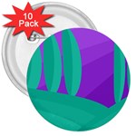 Purple and green landscape 3  Buttons (10 pack)  Front