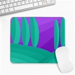 Purple and green landscape Large Mousepads Front