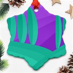 Purple and green landscape Ornament (Snowflake)  Front