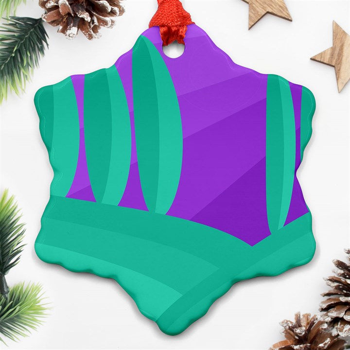 Purple and green landscape Ornament (Snowflake) 