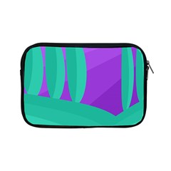 Purple And Green Landscape Apple Ipad Mini Zipper Cases by Valentinaart