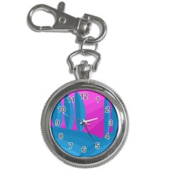 Pink And Blue Landscape Key Chain Watches