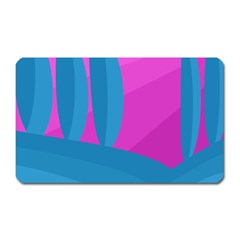 Pink And Blue Landscape Magnet (rectangular)