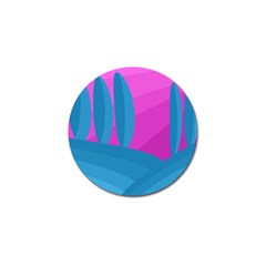 Pink And Blue Landscape Golf Ball Marker (4 Pack)