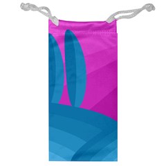 Pink And Blue Landscape Jewelry Bags