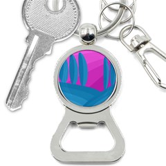 Pink And Blue Landscape Bottle Opener Key Chains by Valentinaart