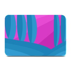 Pink And Blue Landscape Plate Mats