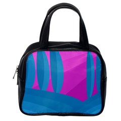 Pink And Blue Landscape Classic Handbags (one Side) by Valentinaart