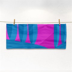 Pink And Blue Landscape Hand Towel